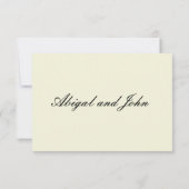 Carte De Remerciements Mariage simple et élégant (Dos)