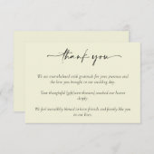 Carte De Remerciements Mariage simple et élégant (Devant / Derrière)