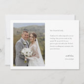 Carte De Remerciements Mariage simple et élégant (Dos)