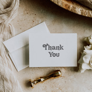 Carte De Remerciements Mariage Simple et Élégant Remerciement