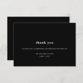 Carte de remerciements Mariage simple et moderne | (Devant / Derrière)