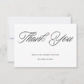 Carte de remerciements Mariage simple et moderne (Devant)