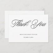 Carte de remerciements Mariage simple et moderne (Devant / Derrière)