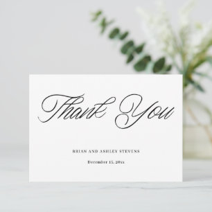 Carte de remerciements Mariage simple et moderne
