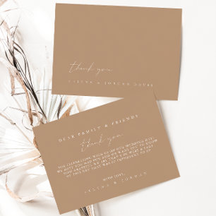Carte de remerciements Mariage simple et moderne