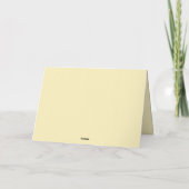 Carte de remerciements Mariage simple Jaune clair (Dos)