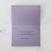 Carte de remerciements Mariage simple Lavender (Intérieur)