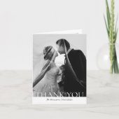 Carte de remerciements Mariage simple minimaliste (Devant)