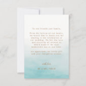 Carte De Remerciements Mariage simple minimaliste minimaliste personnalis (Dos)