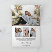 Carte De Remerciements mariage simple moderne Écriture manuscrite Script  (Intérieur)