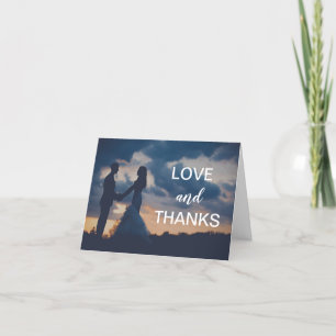 Carte De Remerciements Mariage simple photo moderne