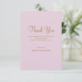 Carte de remerciements Mariage simple violet (Debout devant)