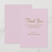 Carte de remerciements Mariage simple violet (Devant / Derrière)