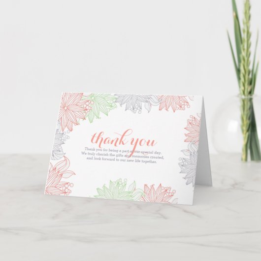 Carte de remerciements Mariage Spring Florals (Devant)