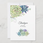 Carte De Remerciements Mariage Succulent Cactus du désert (Devant)