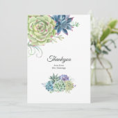 Carte De Remerciements Mariage Succulent Cactus du désert (Debout devant)