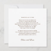 Carte de remerciements mariage Sunflowers (Dos)