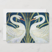 Carte de remerciements Mariage Swan Embrace (Dos)