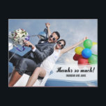 Carte de remerciements Mariage Sweet Banner<br><div class="desc">Envoyer votre note de remerciement sera une brise avec cette carte postale de remerciement chic et élégant. Aussi disponible en d'autres couleurs et en cartes pliées. Design © berryberrysweet.com</div>