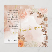 Carte de remerciements Mariage Symphonique d'autom (Devant / Derrière)