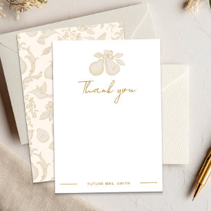 Carte De Remerciements Mariage Thème Poire Parfaite Mot de Remerciement