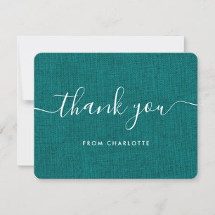 Carte De Remerciements Mariage Toile Burlap Fête Prénuptiale Anniversaire