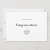 Carte De Remerciements Mariage Traiteur Vendeur Alimentation (Devant)