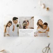 Carte de remerciements Mariage triplé moderne (Intérieur)