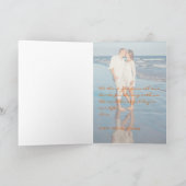 Carte De Remerciements Mariage tropical à la pêche remerciement photo (Intérieur)