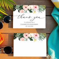 Carte de remerciements Mariage tropical | Palm Hib