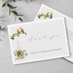 Carte de remerciements Mariage Tropical Palm Tree