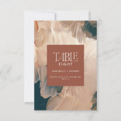 Carte De Remerciements Mariage turquoise bohème moderne peint en terre cu (Devant)