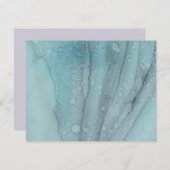 Carte de remerciements mariage Turquoise et Lavend (Devant / Derrière)