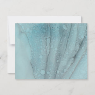 Carte de remerciements mariage Turquoise et Lavend