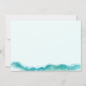 Carte De Remerciements Mariage Turquoise Et Rose De Destination Douche (Dos)