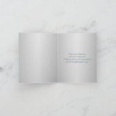 Carte de remerciements Mariage turquoise, Silver F (Intérieur)