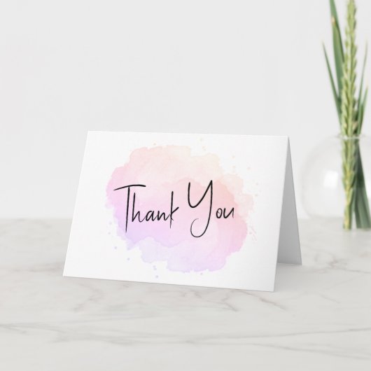 Carte De Remerciements Mariage Typographie Moderne de Style Calligraphié (Devant)