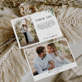 Carte de remerciements Mariage verdoyant