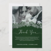 carte de remerciements Mariage vert (Devant)