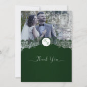 carte de remerciements Mariage vert (Dos)