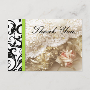 Carte de remerciements Mariage Vert