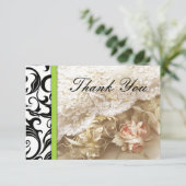 Carte de remerciements Mariage Vert (Debout devant)