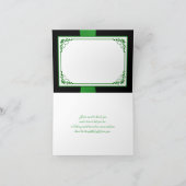 Carte de remerciements Mariage vert, blanc, noir (Intérieur)