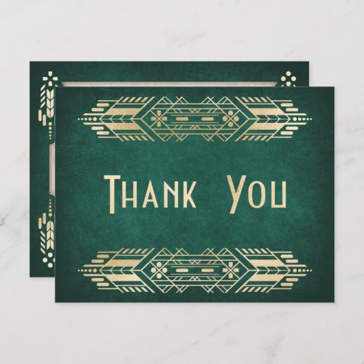 Carte De Remerciements Mariage vert du Geek de jeu vidéo (Devant / Derrière)