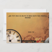Carte De Remerciements Mariage victorien Steampunk (Dos)