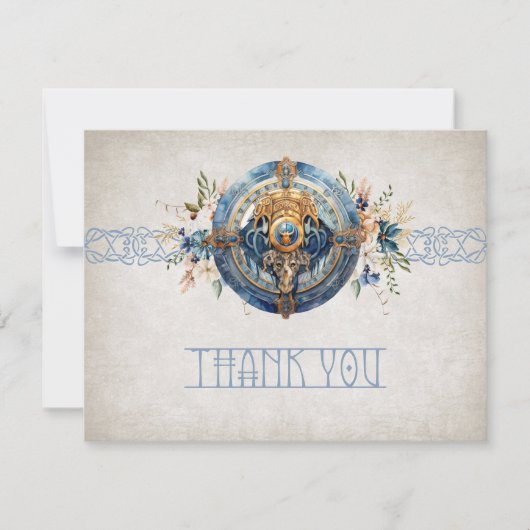 Carte De Remerciements Mariage viking (Devant)