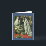 Carte De Remerciements Mariage Vintage, Mariés avec Menorah<br><div class="desc">Illustration vintage d'amour et de romance de cérémonie de mariage représentant un couple se mariant dans une belle synagogue avec des vitraux,  des fleurs et une menorah à sept branches. La mariée porte une longue robe de mariée blanche et le marié est élégant dans son smoking.</div>