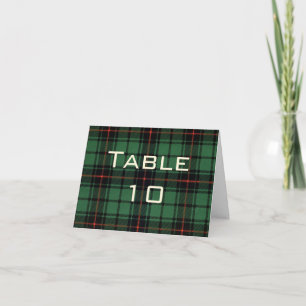 Carte De Remerciements Mariage Vintage, Motif Moderne Tartan Davidson