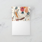 Carte De Remerciements Mariage Western Boots & Bubbly (Intérieur)