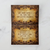 Carte De Remerciements Mariage Western Country Cow-boy Rustique (Intérieur)